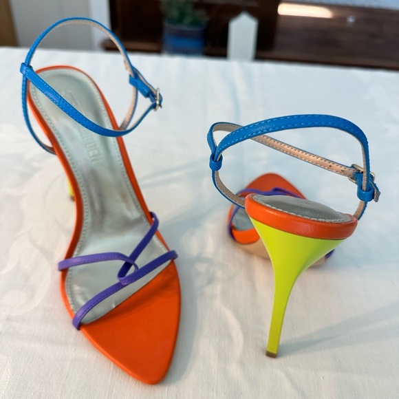 Steve Madden Stellina Colorblock Leather Sexy Office Siren Bossbabe Heel Size 7 - Picture 4 of 11